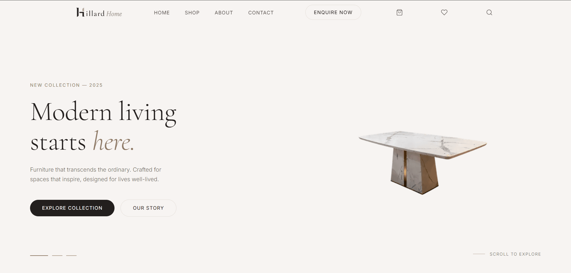 Hillard Home Solutions website